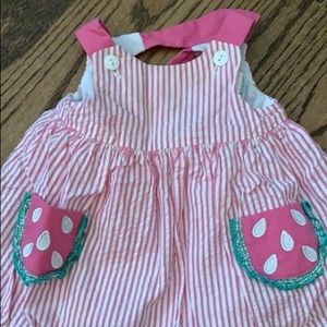 Florence Eisman tie back watermelon dress, size 6M